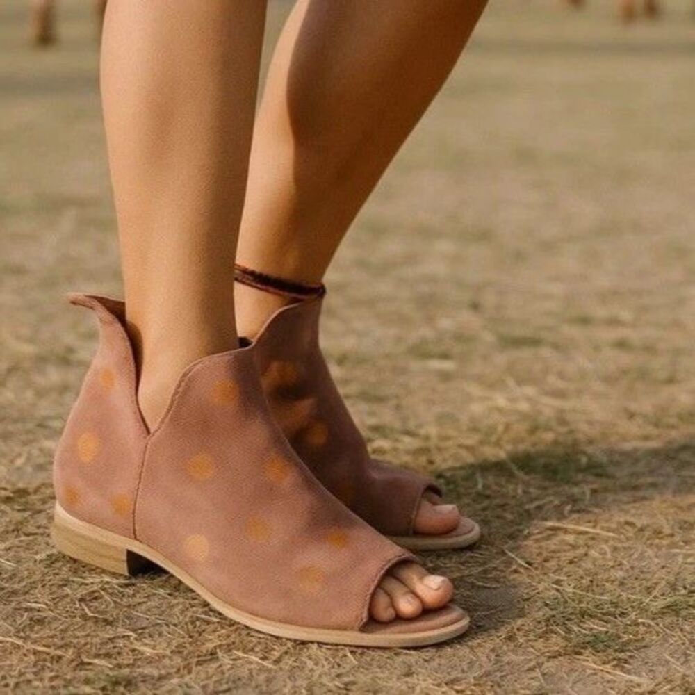 Whimsical Papucei Wing Shoes Avant-Garde Art 38 B Blush Rose n Gold  US 7.5 to 8